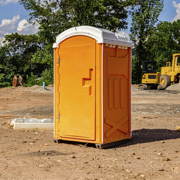 can i customize the exterior of the portable restrooms with my event logo or branding in Harding